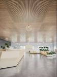 Linear Wood Slats Fireproof Decorate Wood Acoustic Panels Sound Absorbing