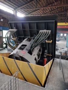 Quality Medium Frequency Hydraulic Steel shell furnace KGPS-500KW/750kg wholesale