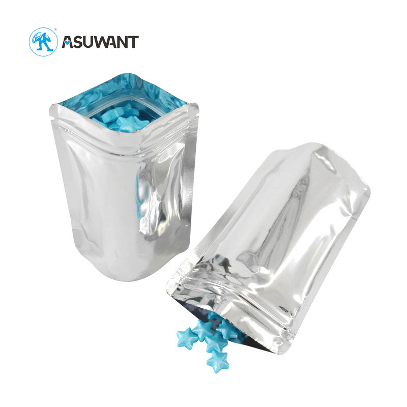 Smell Proof Aluminum Foil Zipper Bag Small Three Side Seal Bags