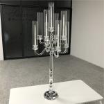 Wholesale Luxury Wedding Crystal Glass Candelabra Centerpieces 9 Arms Tall