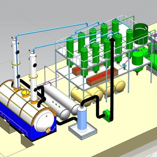 Fuel Oil Grade 8-10tons Capacity Waste Crude Oil Circulating to Diesel