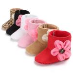 2019 winter colorful flower soft-sole Newborn anti-slip baby boots