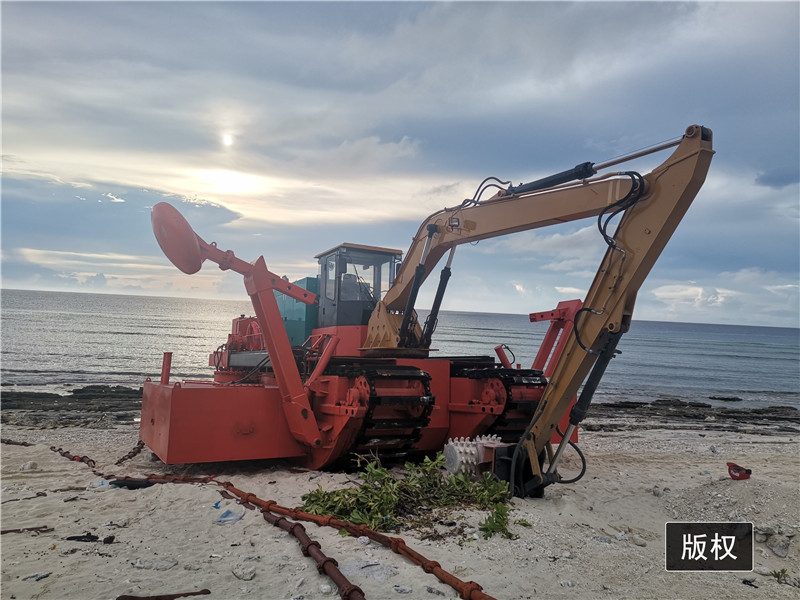 pontoon excavator