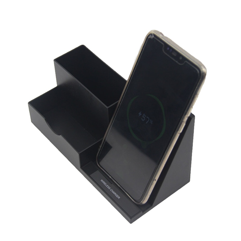 ABS Material Leather Pen Holder Custom Logo Ultraportable Nontoxic With LED Lights