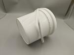 Series 7 Plastic Round Buckets white,tangerine 15L