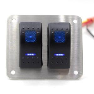 Quality 2 Gang Dual LED 5Pins Universal Rocker Switch Panel wholesale