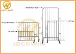 Metal Temporary Road Traffic Barricade Galvanized Flat Feet Crowd Control Safety