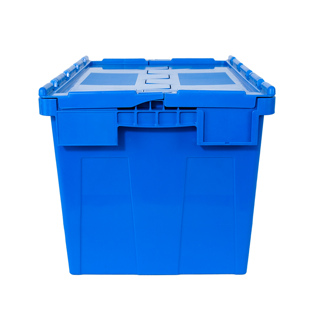 Food Grade Plastic Attached Lid Container for Nesting and Logistic OEM ODM Acceptable