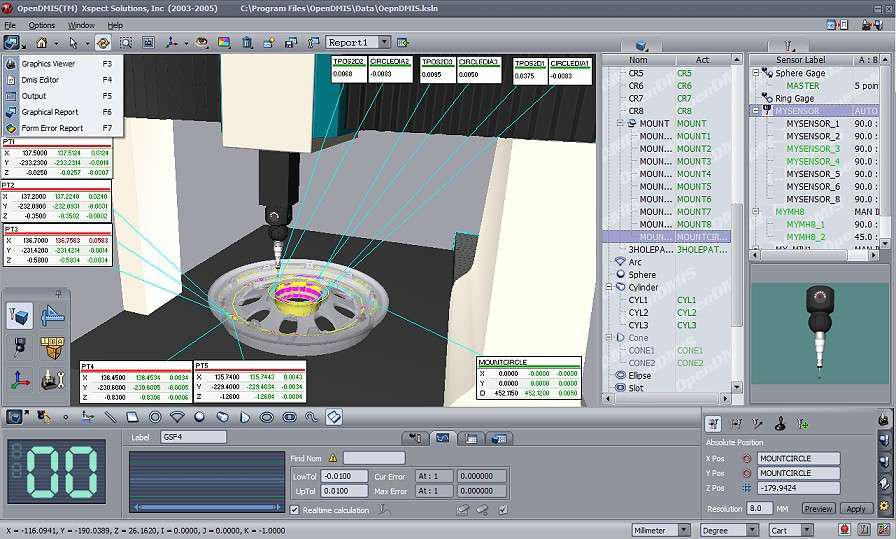 Helium Type 700*1000*600mm 3D CMM Semi Manual Coordinate Measuring Machine
