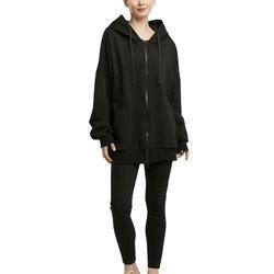 Quality Custom Women Black Hoodie Ladies Plus Size Long Sleeve Zip up Sweatshirt Casual Hoodies wholesale