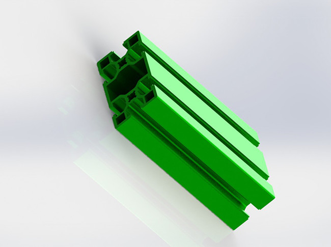 Green Powder Coating T Slot Aluminum Profile 30 * 60 For Exhibition Shelf