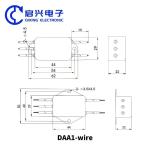 daa1 AC emi line filter 220V 1A 3A 6A