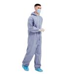 non woven Disposable Work Coveralls Nylon zipper EN 1073 2