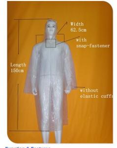 Quality Industrial Clear Womens Plastic Raincoats , PE Material Throw Away Raincoats wholesale