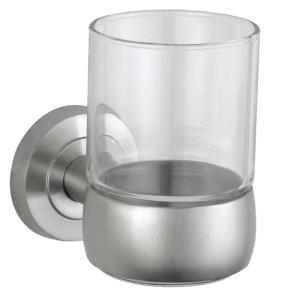 Quality Hotel Single Bathroom Tumbler Holders Satin Polished Wall Mounted wholesale
