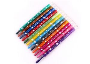 Quality Eco-friendly fancy 12 colors Non-toxic wax crayon set/ 12 colors rotating body crayon for children wholesale