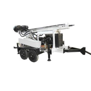 Quality Hydraulic Borehole Trailer Mounted Water Well Drilling Rigs 160m Drill Depth 45KW wholesale