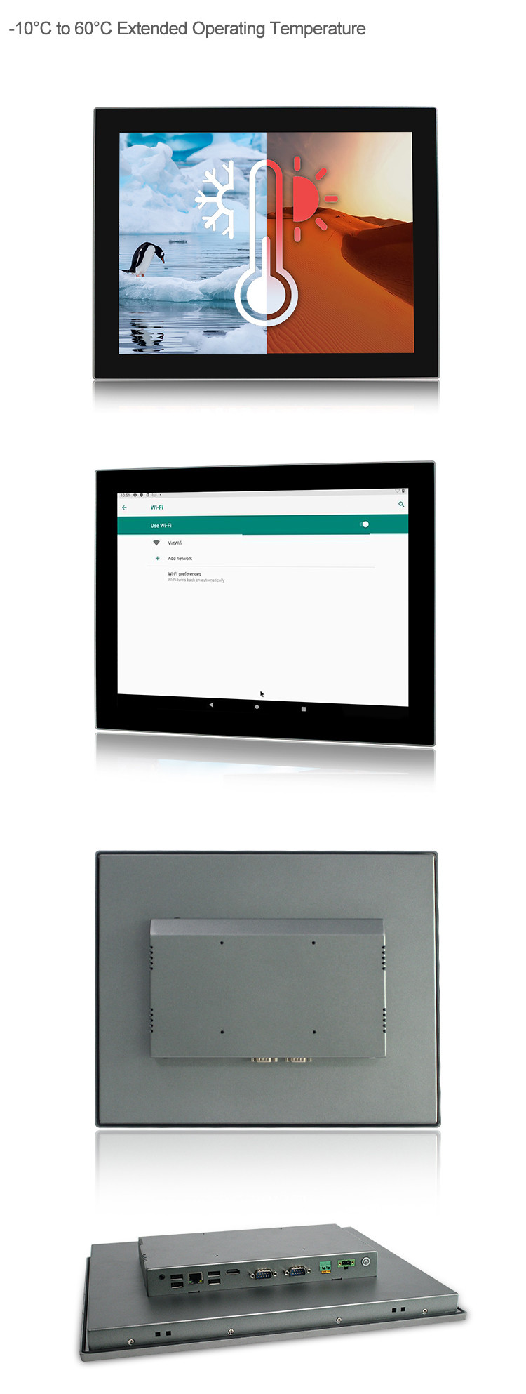 Android 17 Inch Ip66 Open Frame Panel Pc Multi Touch EMMC 8G
