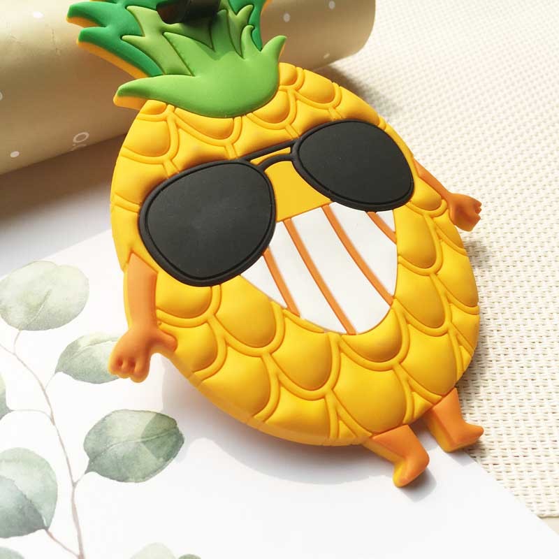 Fruit Luggage Straps Suitcase Tags Set Travel Adjustable Suitcase Belt Silicone Luggage Tags With Name ID Card