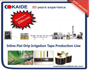 Quality Flat Drip Irrigation Tape Extruder Machine Speed 250m/min wholesale