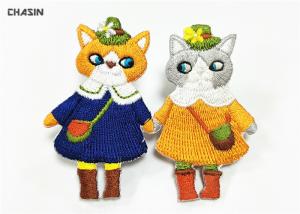 Quality Smooth Stitching Lovely Animal Cats Applique Patches For Children 'S Clothing wholesale
