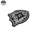 Royal Exquisite Embroidered Logo Badges With Merrowed Border / Heat Cut Border