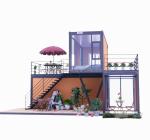 50/75/100mm Wave Sandwich Panel Wall 20 Feet Portable Shipping Container