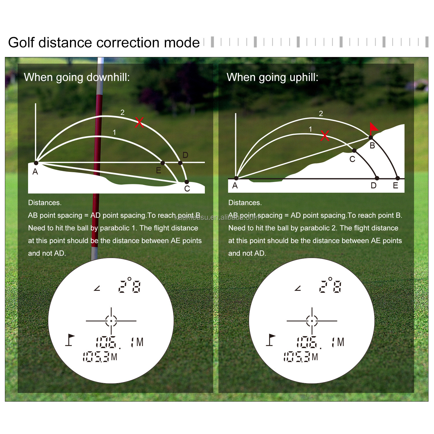 650Yd Golf Laser Range Finder Measuring Tools Laser Distance Meter Binoculars Golf Rangefinder Telescope