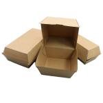 Customized Kraft Paper Burger Box Disposable Food Grade Cardboard Burger