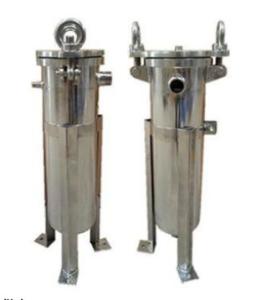 China Micron 0.6um 316L Top Inlet Bag Filter Housing Mirror Polish For Water Treatment on sale
