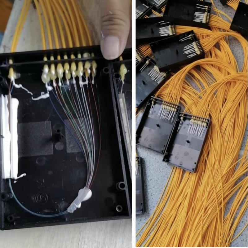 1 * 8-way ABS Box SC APC UPC Multiplexer FTTH Optical PLC Splitter for GPON EPON Fiber