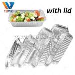 2 Compartment 1.5lb 24oz Disposable Aluminum Foil Food Containers
