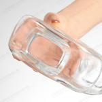 Cork Shaped 500ml Glass Bottles for Alcoholic Beverages Rubber Stopper Sealing