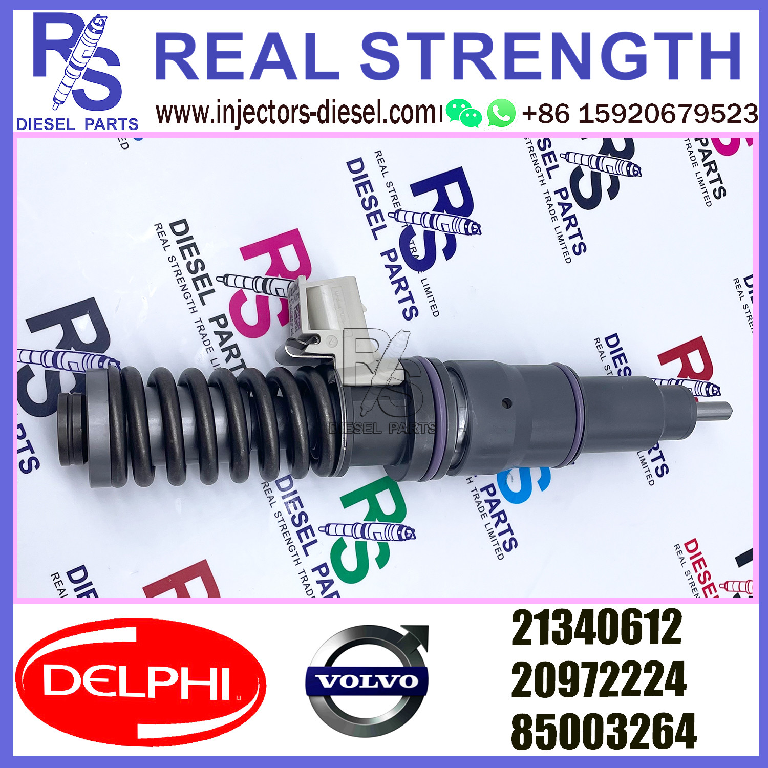 DELPHI 4pin 21340612 Diesel pump Injector V-O-L-V 21340612 20972224 85003264 E3.18 for V-O-L-V D13 EURO 3 HIGH POWER