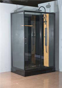 Quality Shower Cabin with White acrylic tray 1200*800*2250cm black aluminium wholesale