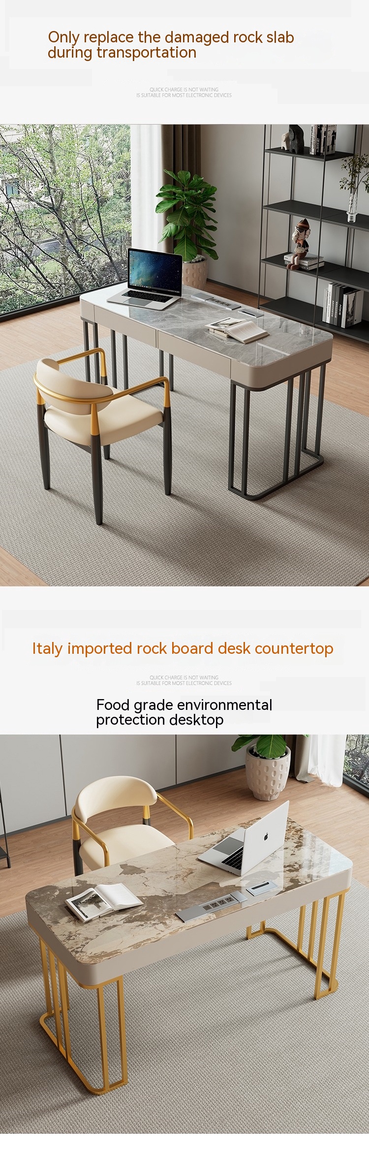 Marbre Office Furniture L Shaped Executive Office Table for Commercial Furniture