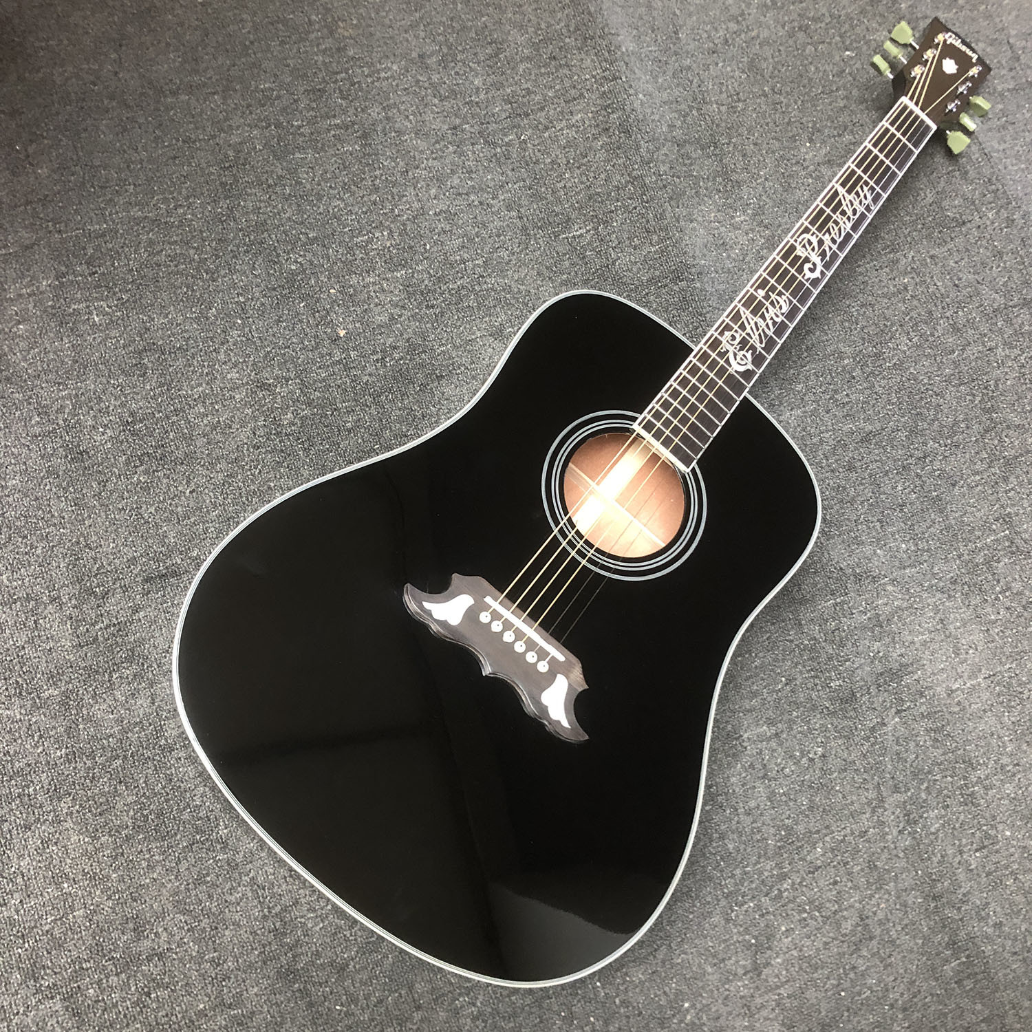 Custom 2023 dove elvis presley black acoustic guitar GB dove electric acoustic guitar