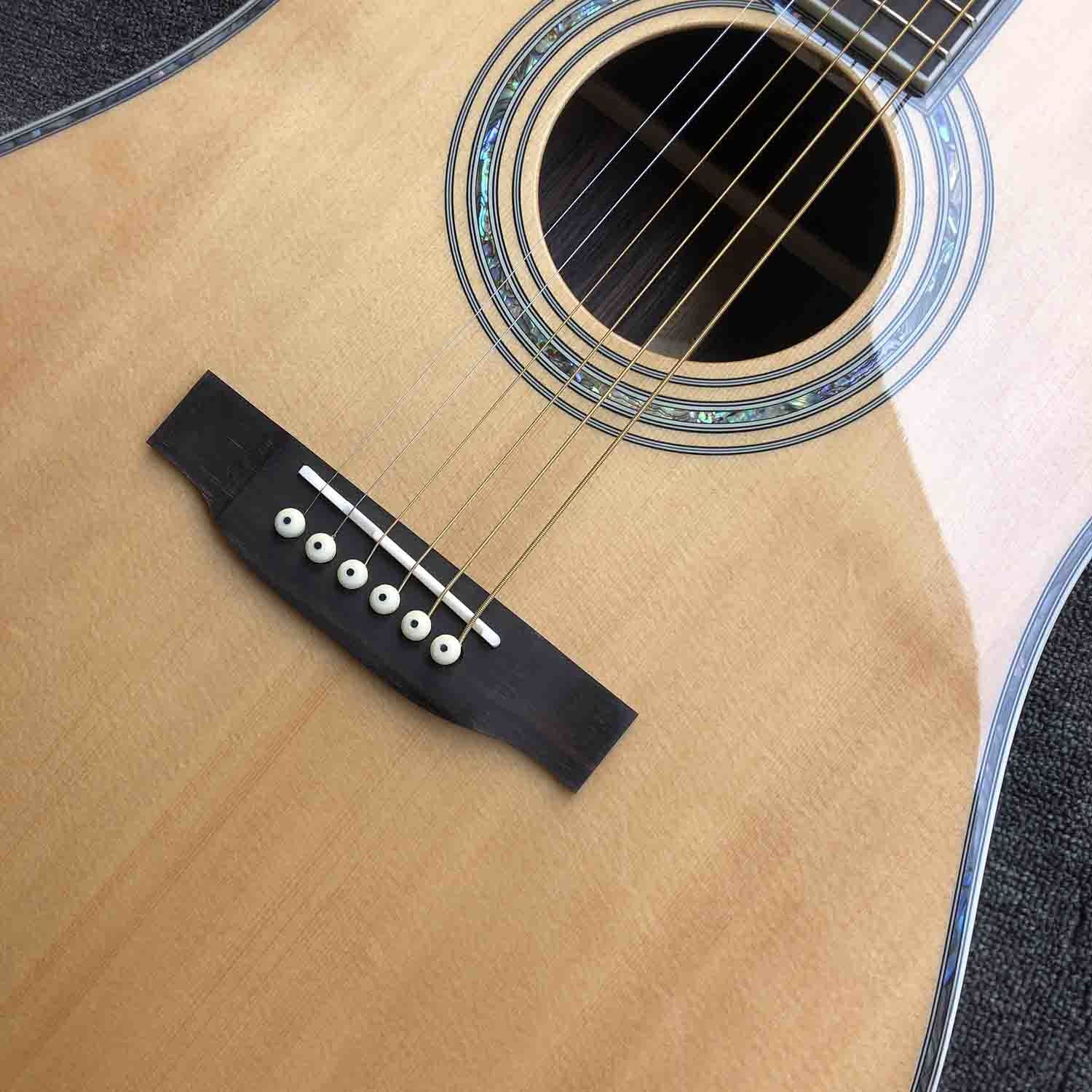Custom Solid Spruce Top 41 Inch Rosewood Fingerboard Left Handed Acoustic Guitar