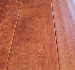 Quality Birch Engineered Wood Flooring-wheat color, handscraped and UV lacquer wholesale