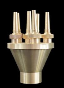 Quality Brass Concentrating Shooting Dancing Fountain Nozzles 55m3/h Water Flow wholesale