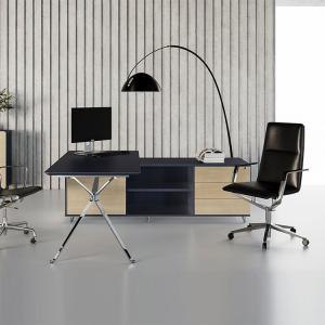Quality Black Luxury Executive Office Desks OEM Wooden Thickness 25mm wholesale
