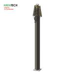 15m lockable pneumatic telescopic mast 30kg payloads 2.8m closed height for