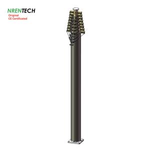 Quality 15m lockable pneumatic telescopic mast 30kg payloads 2.8m closed height for portable antenna wholesale