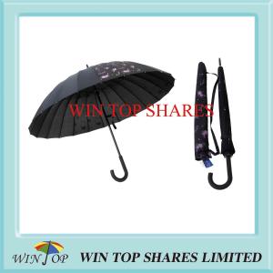 Quality 24k 24 Ribs Manual Carry Bag Black Steel Umbrella wholesale
