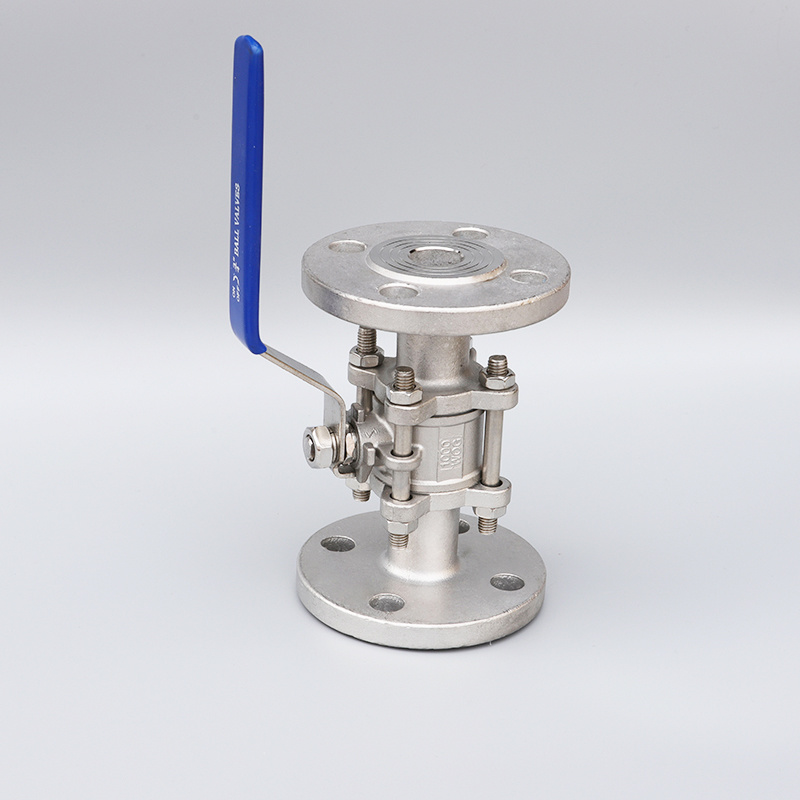 ASTM CF8m Manual Operated Flange 3PC Ball Valve