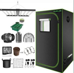 Quality 120x120x200 Grow Tent Complete Kit With 640W Grow Bars, 600D, Metal Frame, Waterproof Floor Included wholesale
