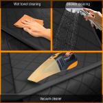 Vehicle Mounted Dog Back Seat Cover Mat Black Waterproof 137*147cm