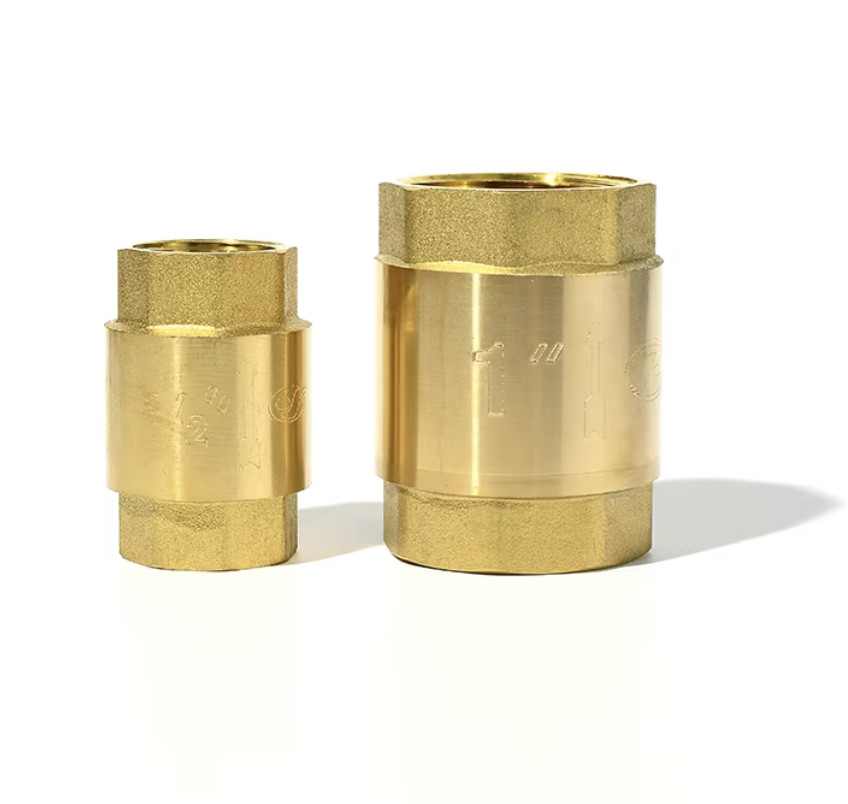Brass Spring Check Valve 1/2 inch Check Valve Brass Male Thread Check Valve Connector Tool Vertical Check Valve