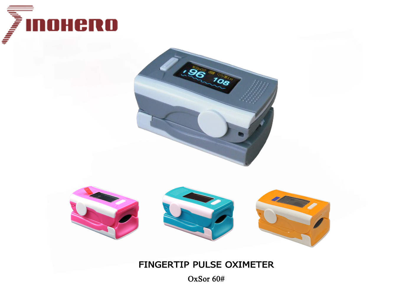 Medical Patient Monitoring System Diagnostic Frigertip Pluse Oximeter With Battery