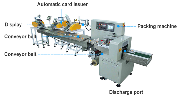 Auto-Horizontal Instructions Cards Daily Necessities Pillow Type Automatic Packaging Machine